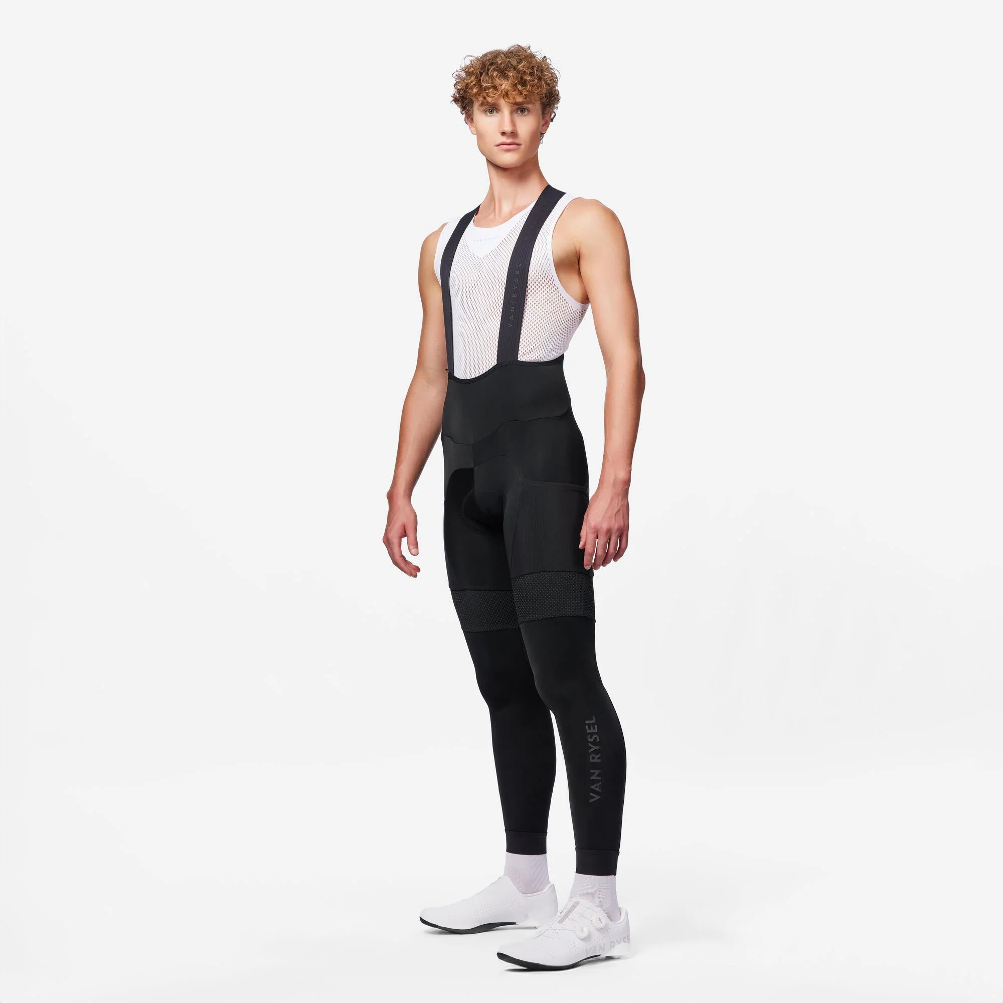 Van Rysel Men's Winter Road Cycling Tights Racer - Black - Image 2